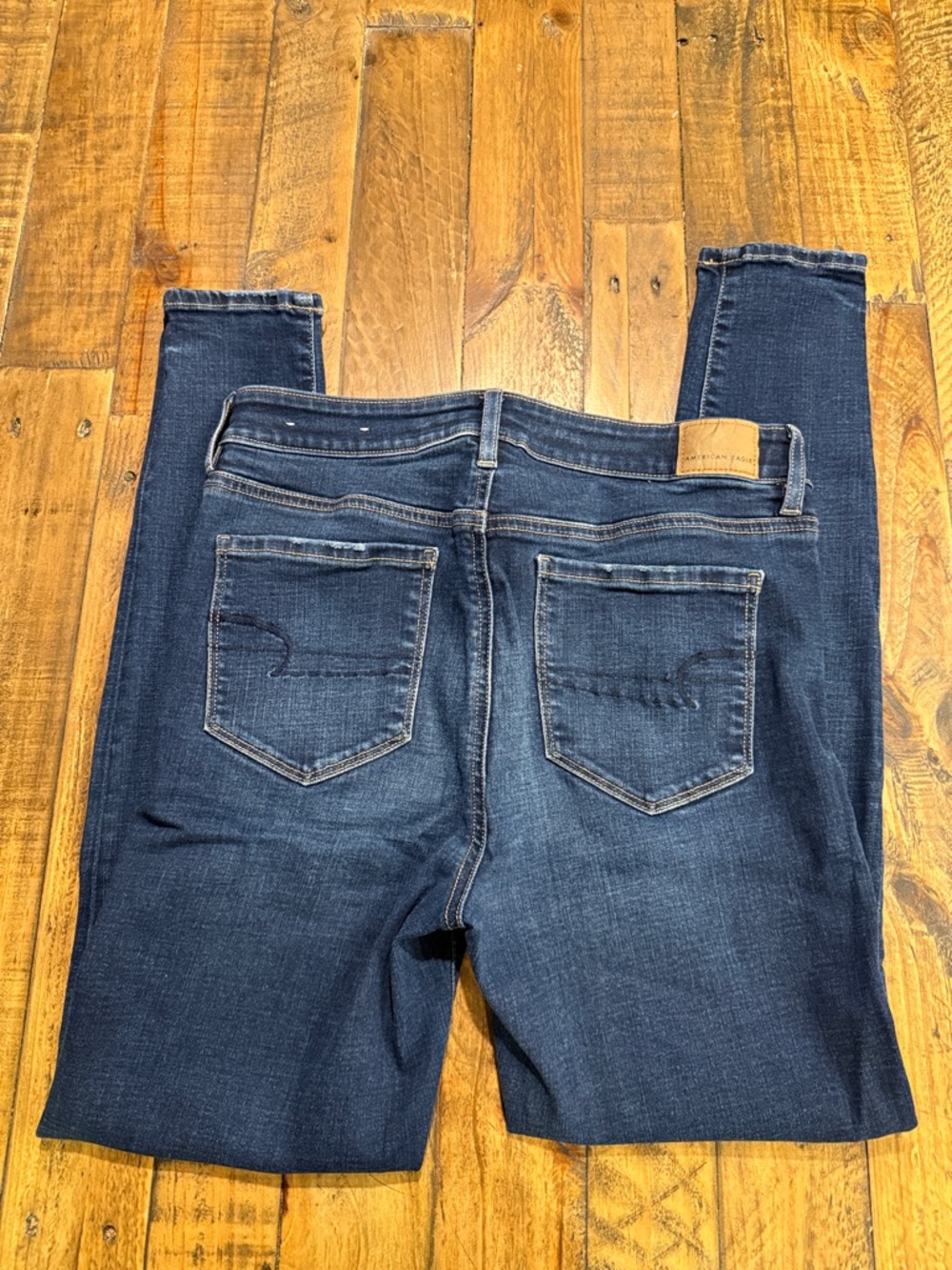 American Eagle Outfitters Women's Dark Indigo High-Rise Skinny Jeans